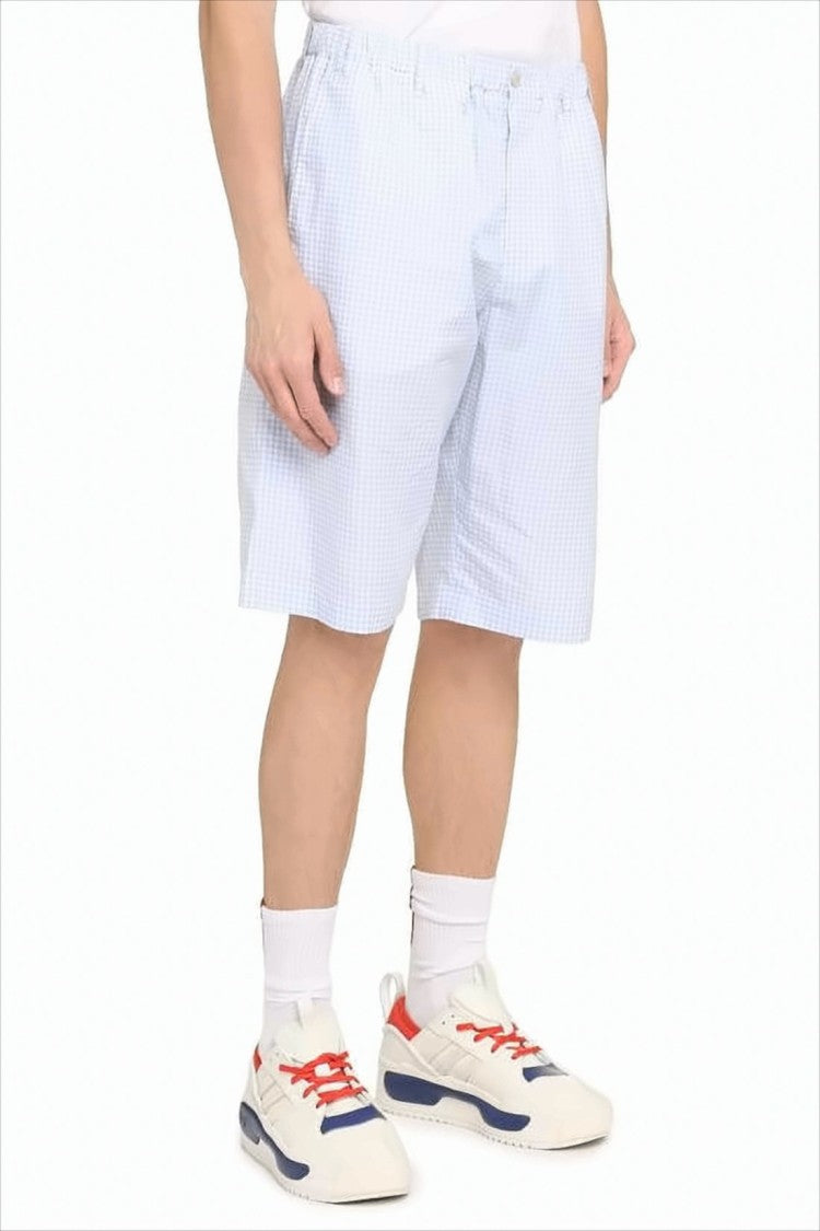 Gucci Light Blue Gingham Check Shorts