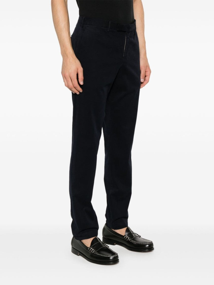 Pt Torino Tailored Modal-Cotton Trousers With Classic Silhouette