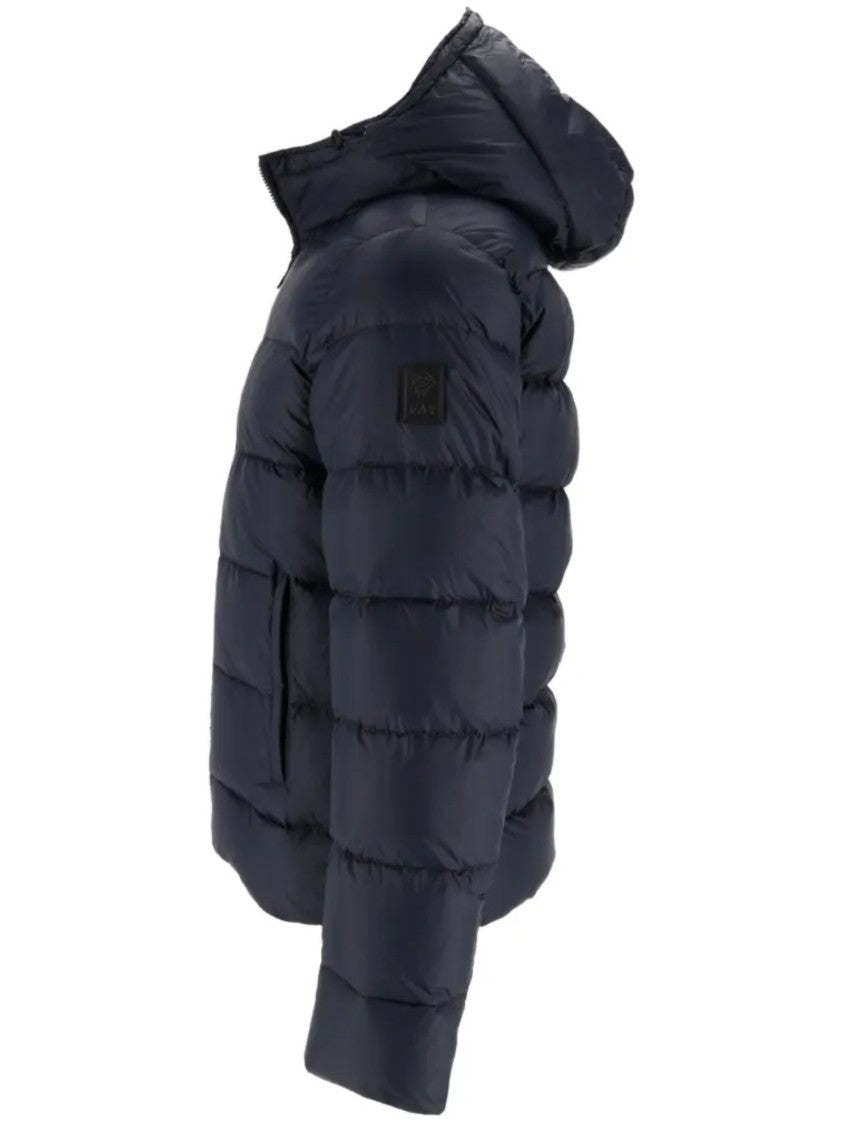 Fay Padded Down Jacket With Horizontal Quilting And Hood