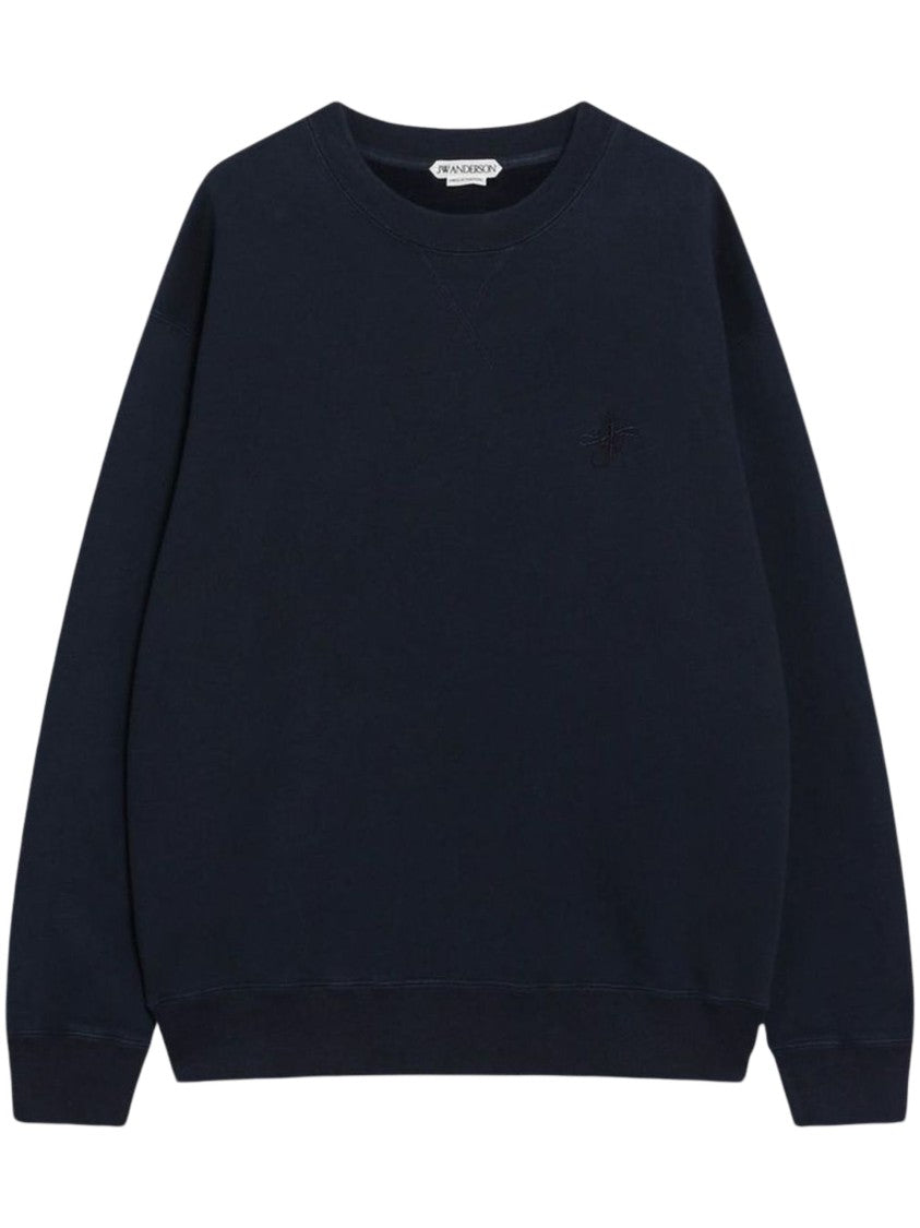 J. W. Anderson Navy Cotton Sweatshirt With Subtle Embroidered Logo