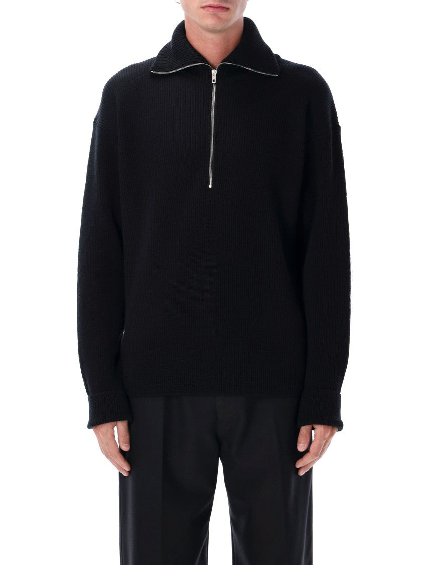 Lemaire Ribbed Half-Zip Sweater