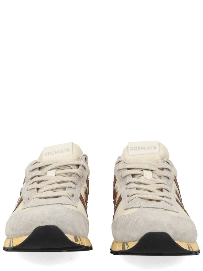 Premiata Beige Lucy Suede Accents Sneakers