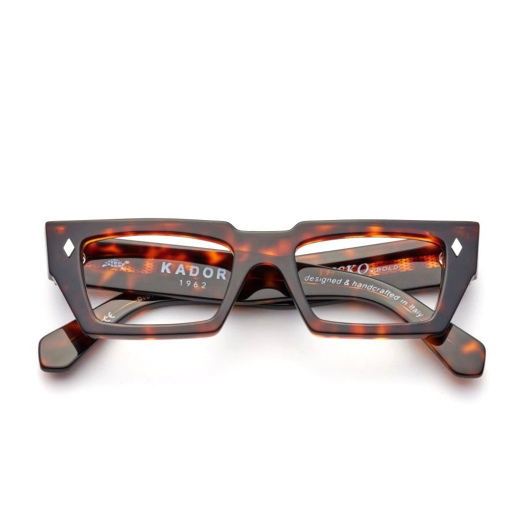 Kador Disko Rectangular Tortoiseshell Sunglasses With Diamond Cutouts