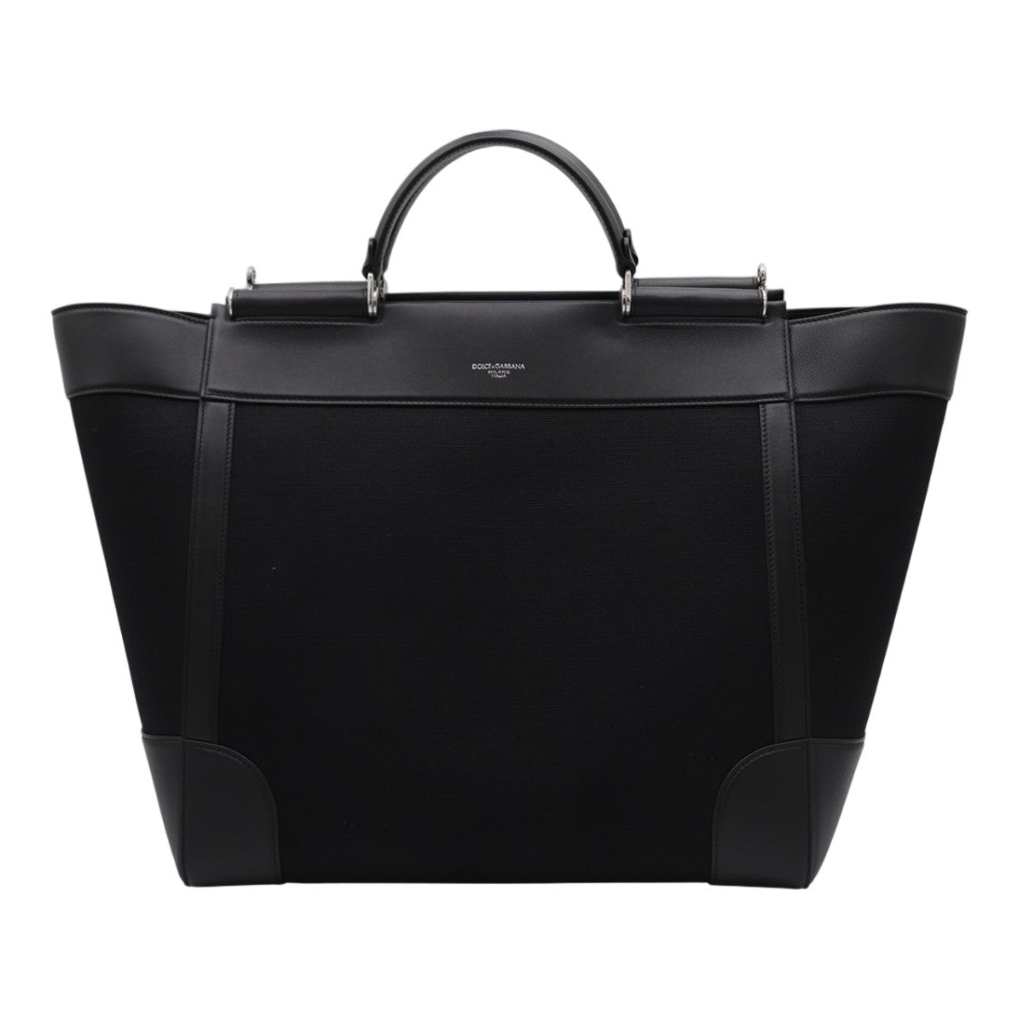Dolce & Gabbana Structured Tote Bag With Leather Accents And Minimalist Design