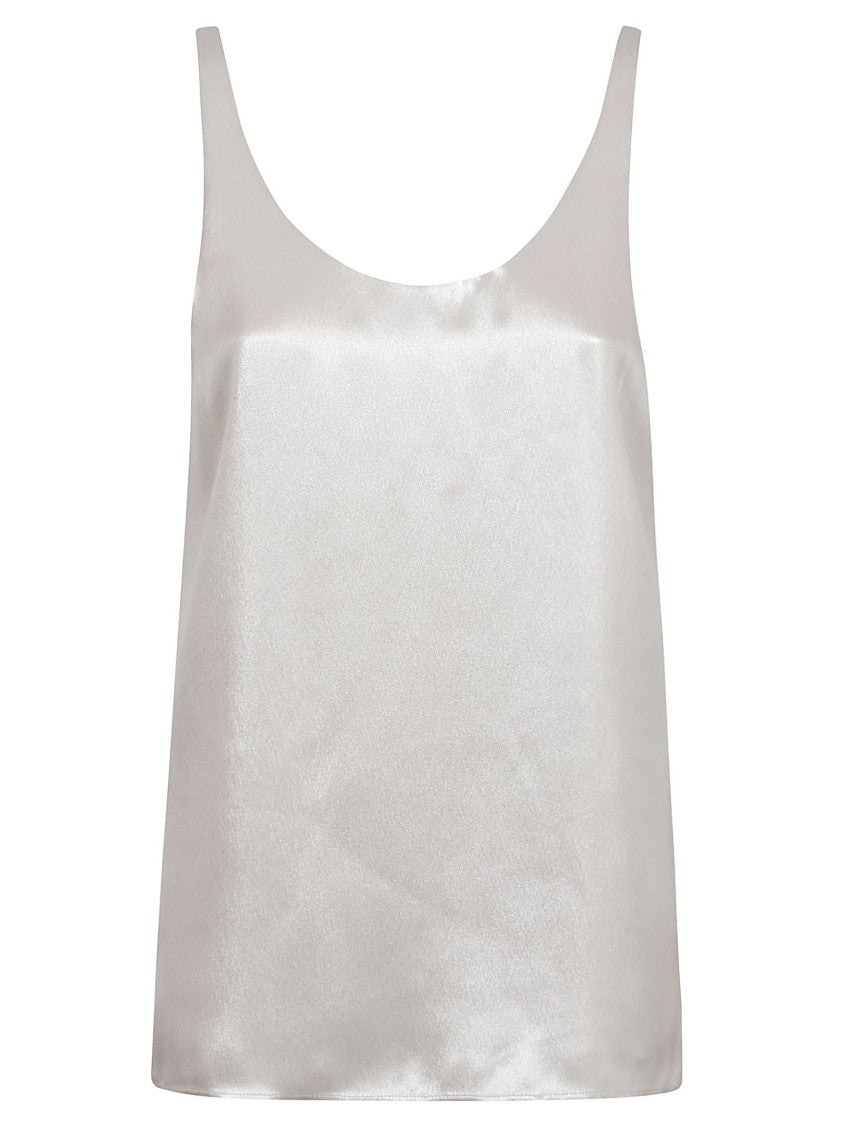 Chloé Sleeveless Silk Top With Rounded Neckline