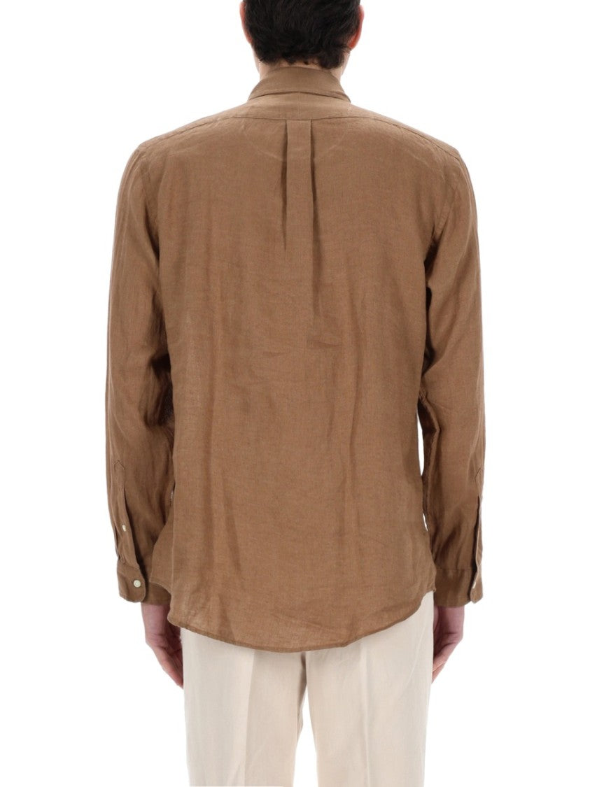 Polo Ralph Lauren Long-Sleeve Button-Down Collar Linen Shirt