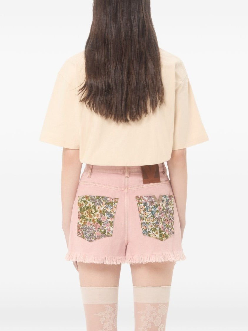 Valentino Garavani Short-Sleeved Boxy T-Shirt With Floral Graphic