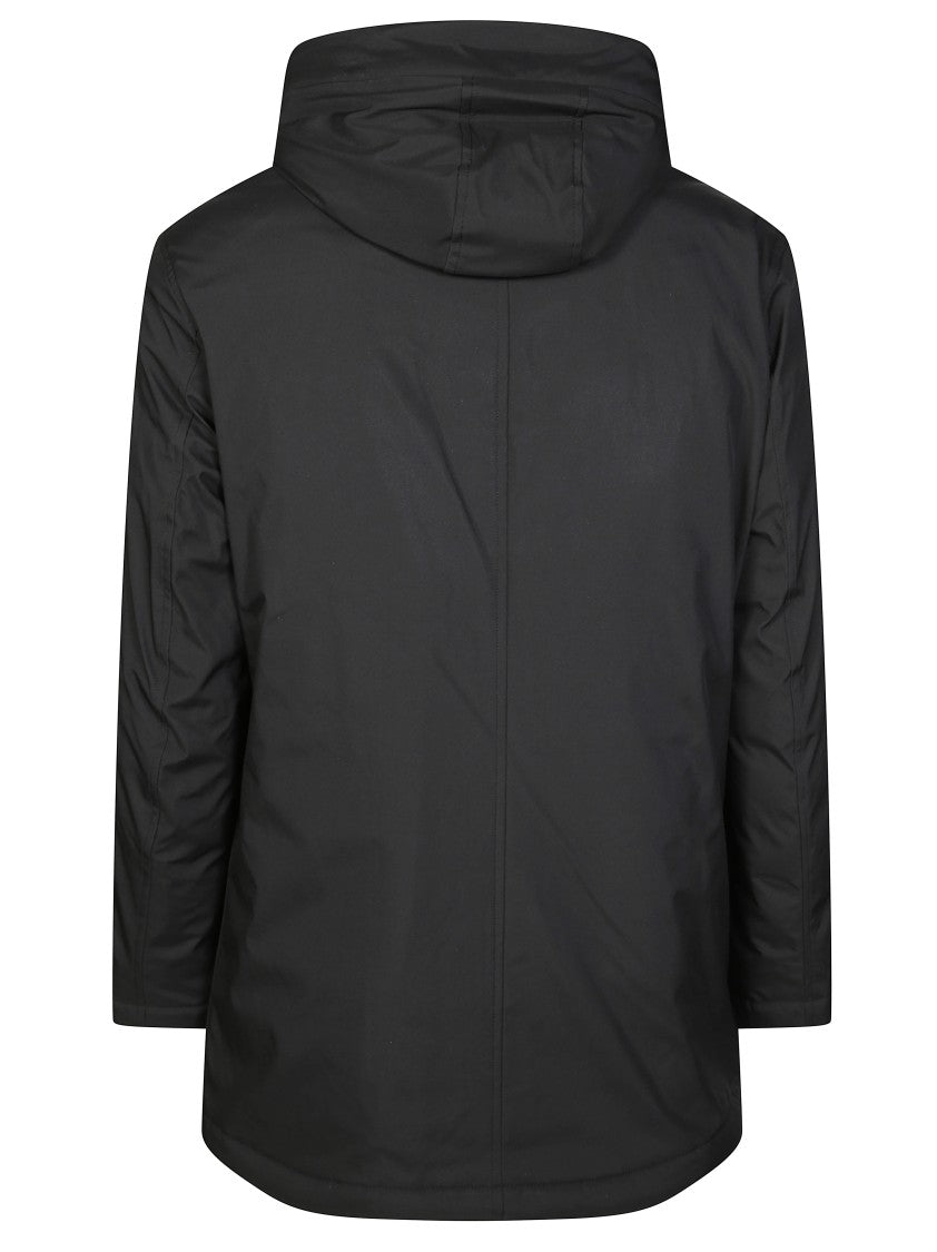 Blauer Minimalist Black Parka With Hood