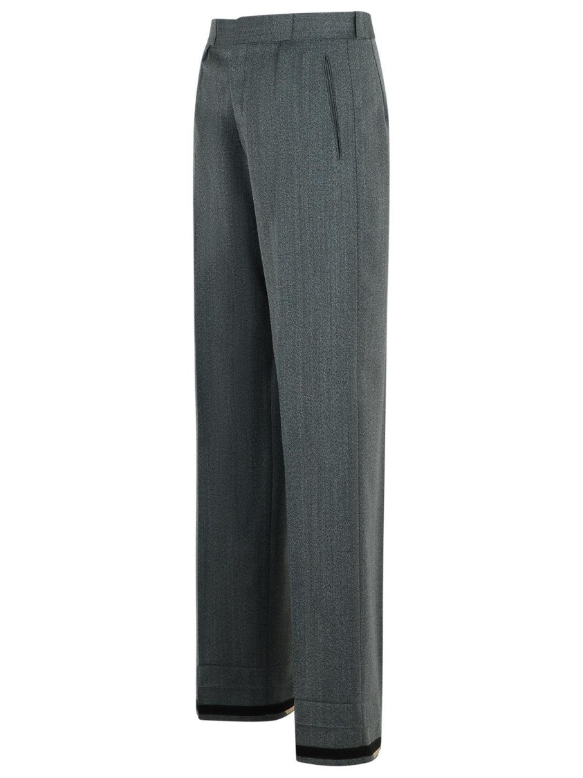 Maison Margiela Grey Wool Blend Trousers