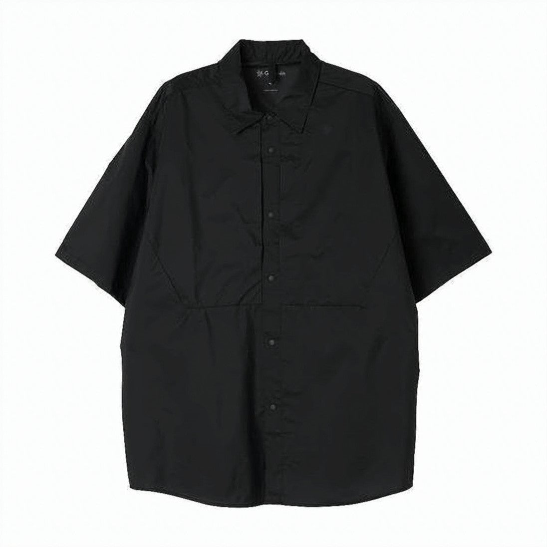 Goldwin Black Short-Sleeved Shirt With Button-Down Front
