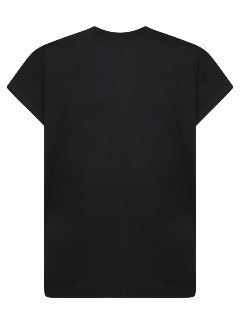 Dolce & Gabbana Tonal Embossed Black T-Shirt With Crew Neck