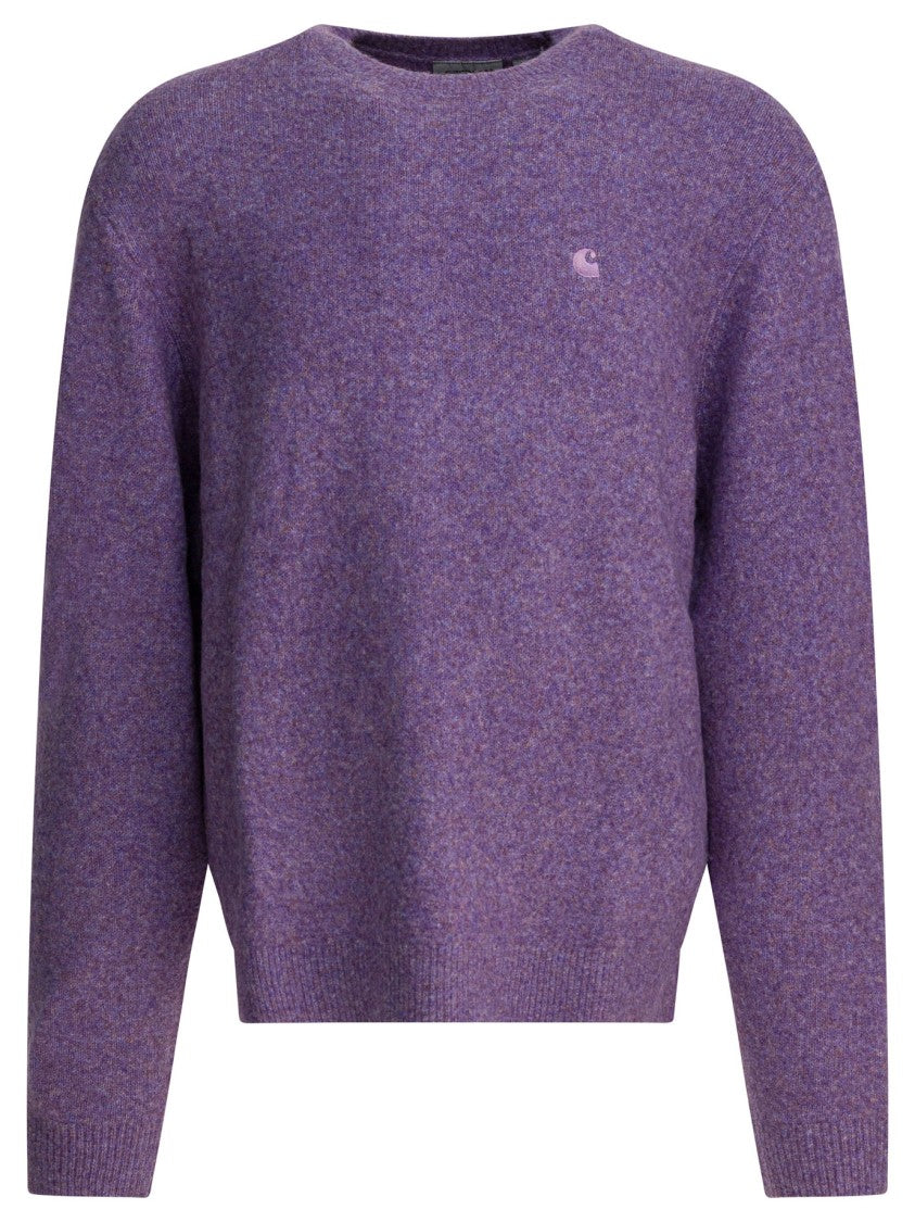 Carhartt Wip Relaxed Fit Crew Neck Sweater In Soft Mélange Wool Blend