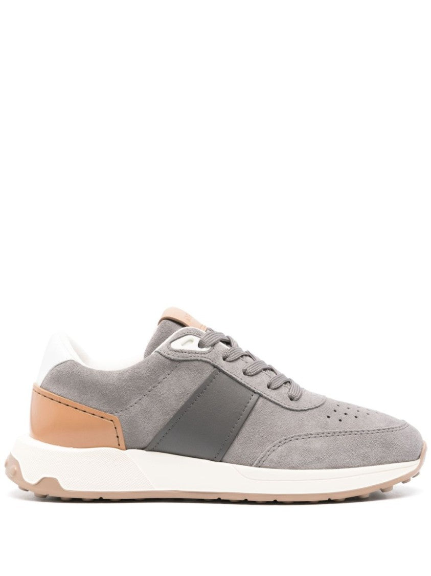 Tod's Comfort-Driven Grey Sneakers With Suede And Leather Accents