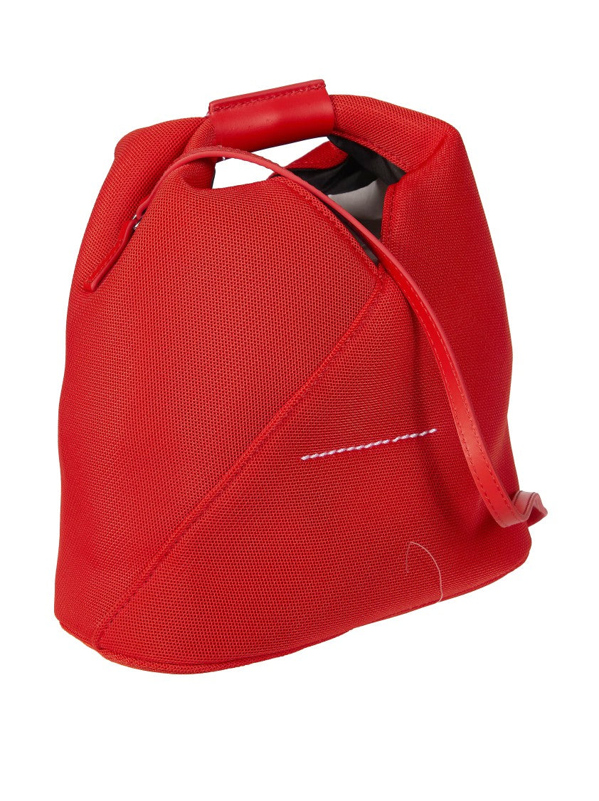 Mm6 By Maison Margiela Geometric Silhouette Textured Crossbody Bag