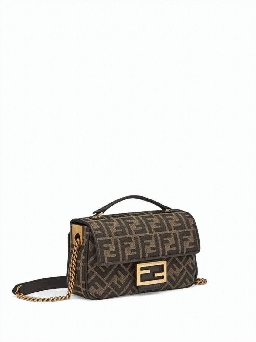 Fendi Medium Ff Jacquard Fabric Shoulder Bag