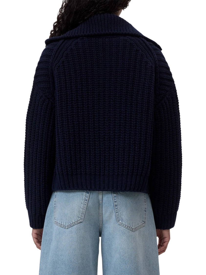 Closed Women's Knits Navy Blue Chunky Knit Sweater