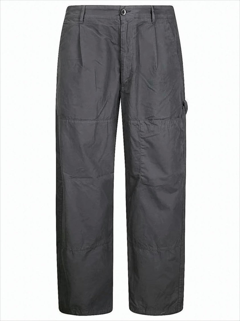 C.P. Company Relaxed Fit Straight Pants With Glossy Lens Detail