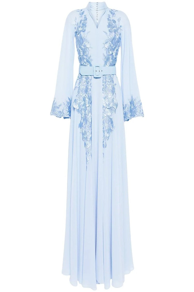 Saiid Kobeisy Crepe Georgette Beaded Kaftan