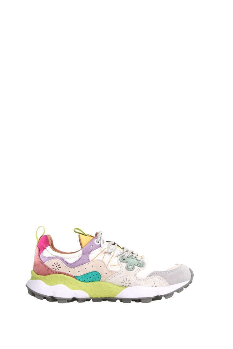 Flower Mountain Multicolored Suede And Technical Fabric Sneakers
