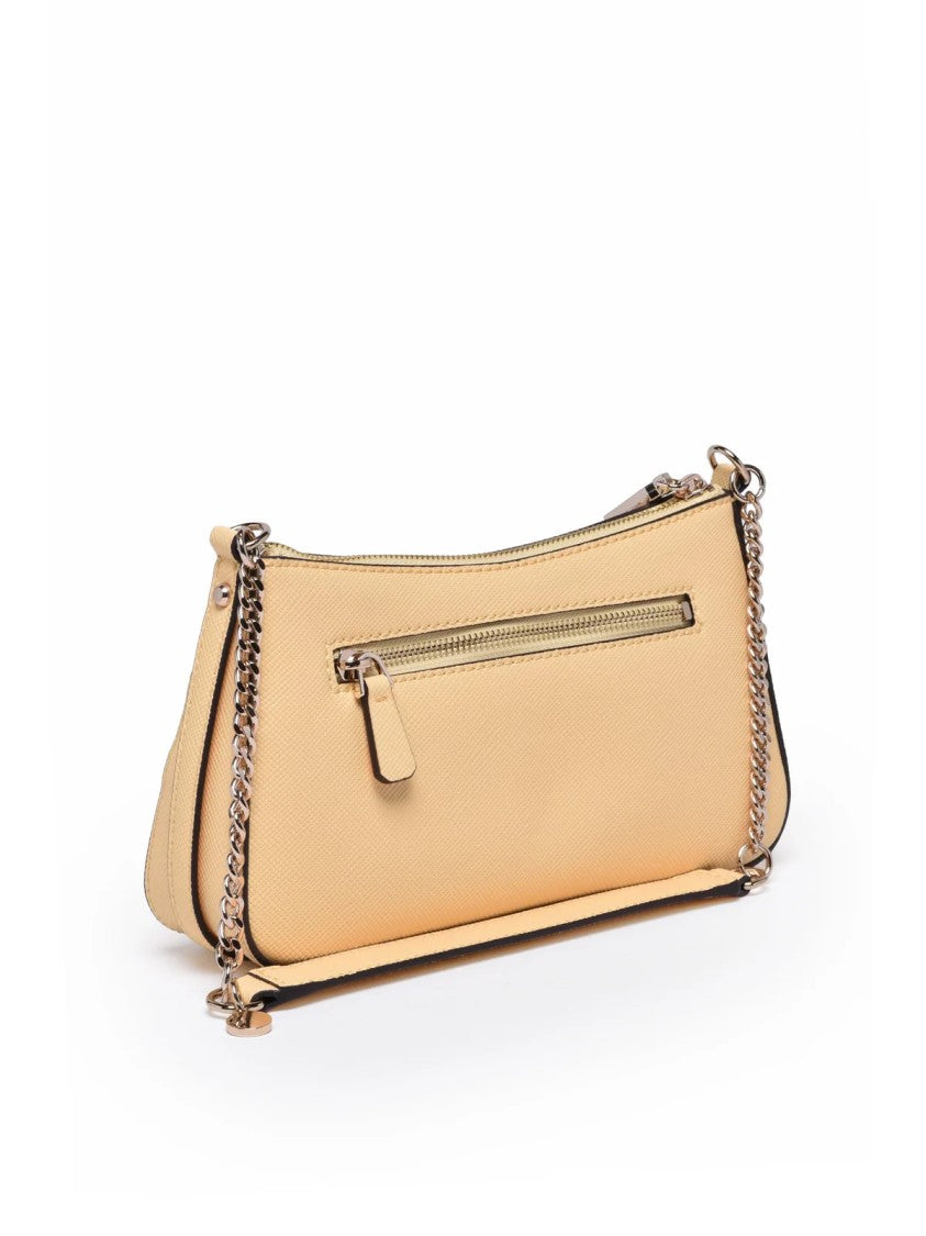 Guess Yellow Polyurethane Chain Shoulder Bag