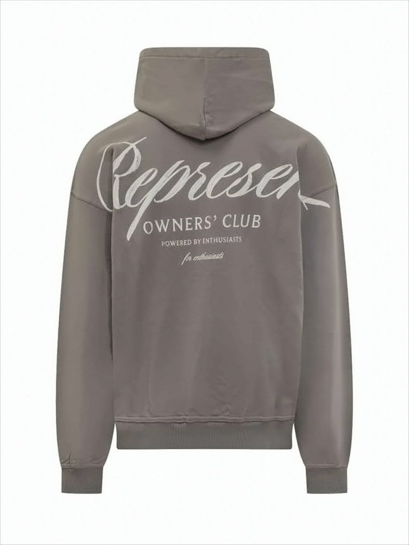 Represent Relaxed Fit Grey Hoodie With Kangaroo Pocket