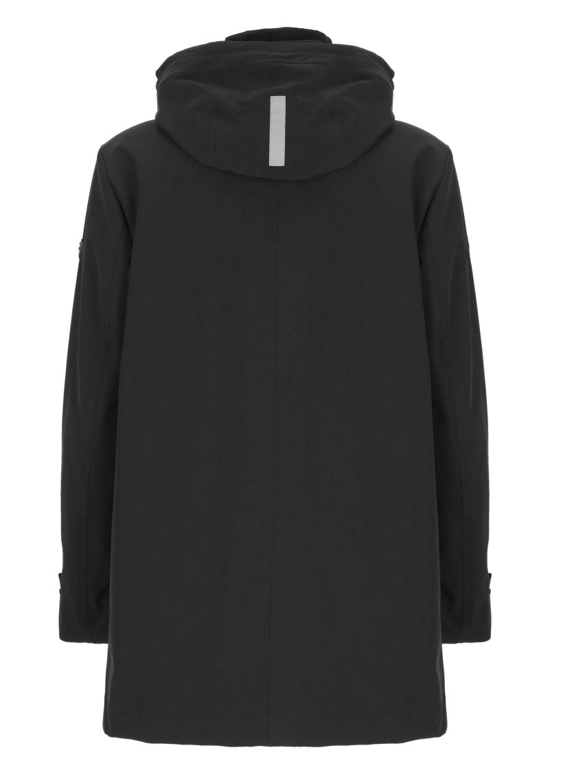Peuterey Black Groff Hooded Padded Coat