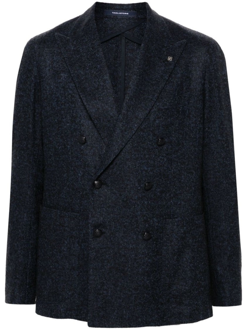 Tagliatore Double-Breasted Wool Blend Jacket