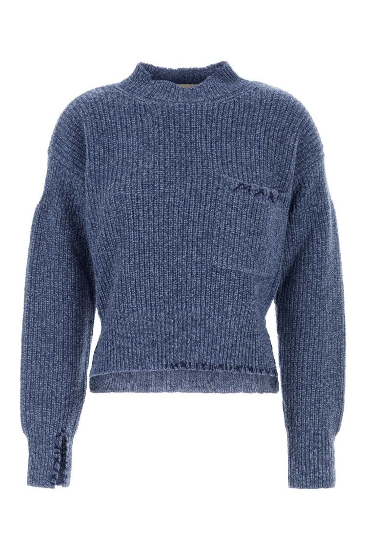 Marni Melange Blue Wool Sweater