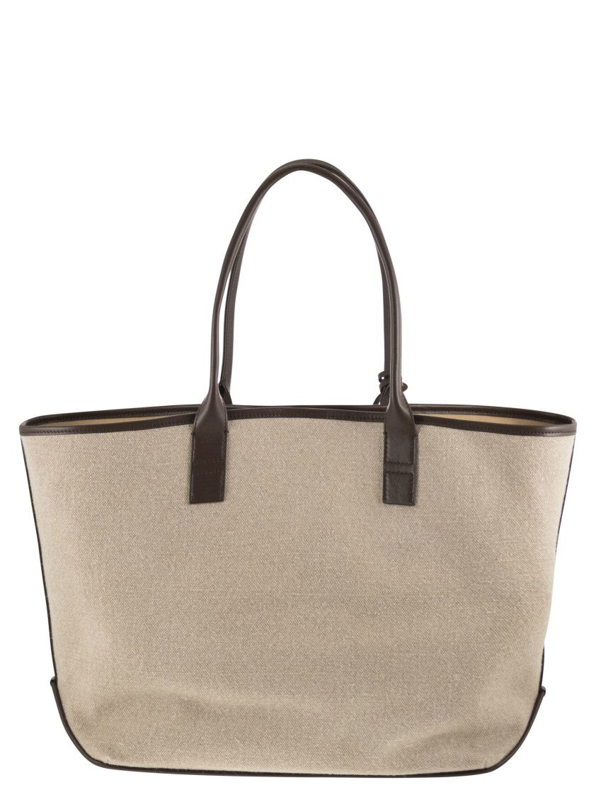 Hogan Linen Shopping Bag With Embossed Address