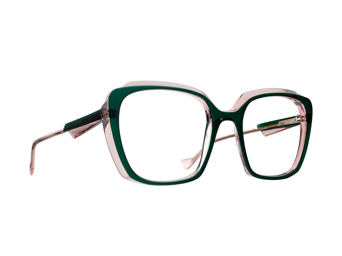 Caroline Abram Pauline Glossy Translucent Square Sunglasses