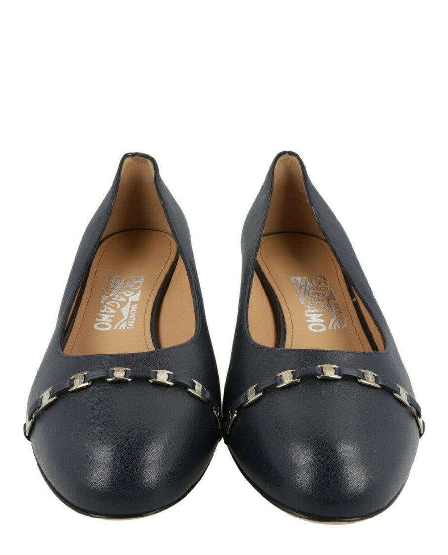 Ferragamo Pima Leather Pumps