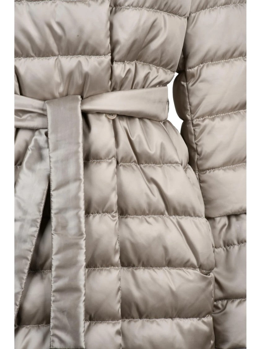 Max Mara Grey Polyamide-Blend Down Reversible Jacket