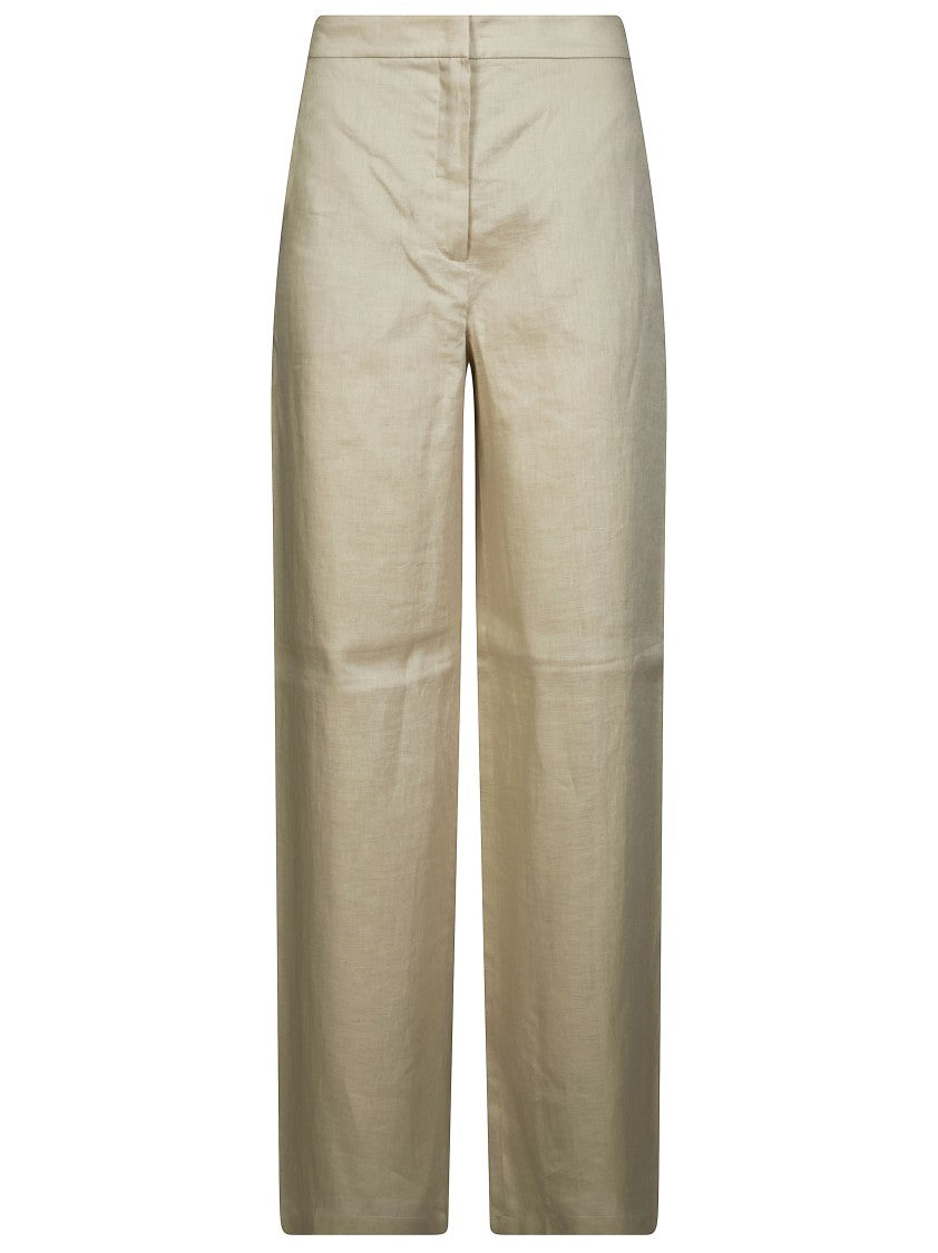 Max Mara Msttapioca High Waisted Linen Trousers