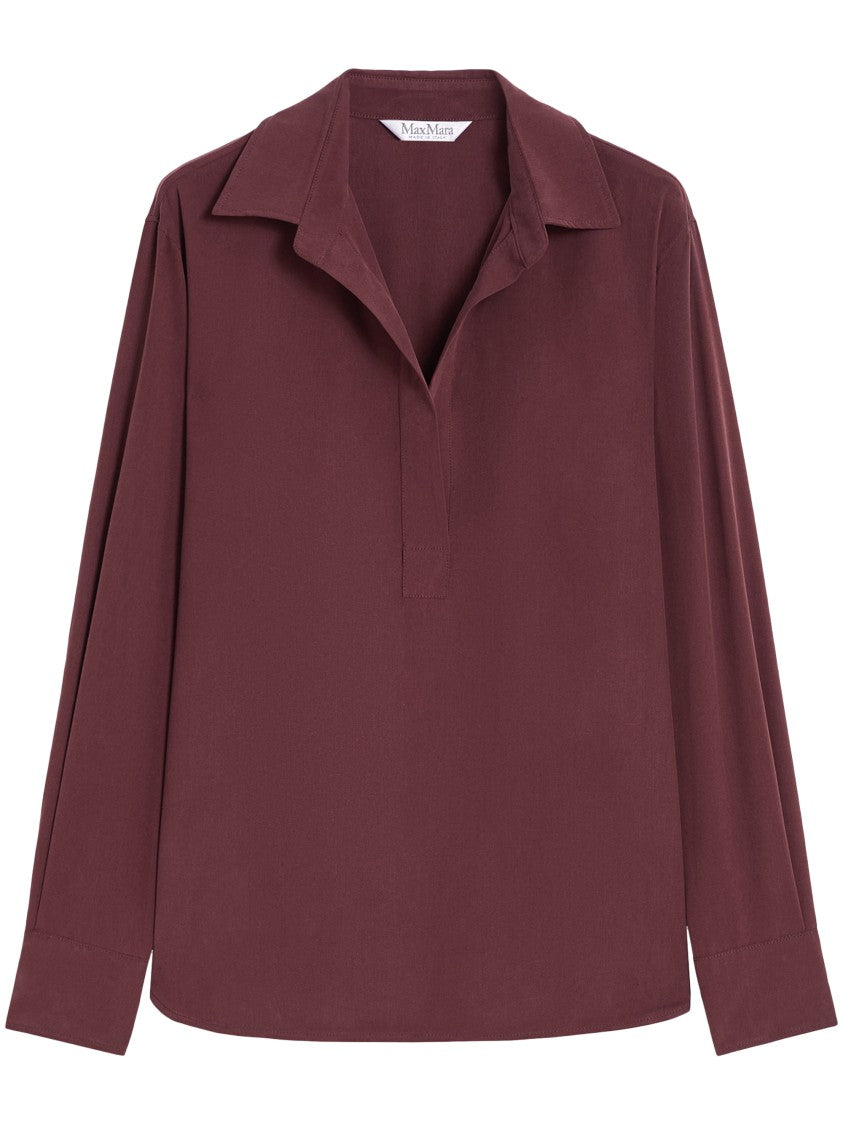 Max Mara Silk Shirt With Classic Collar