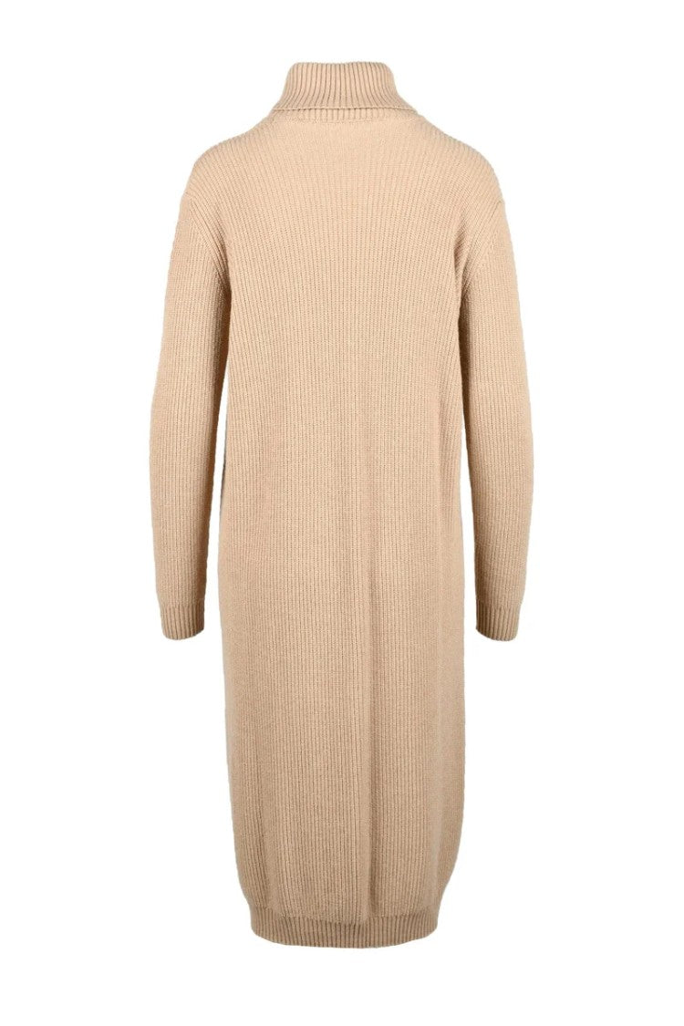 Collection Privee? Long High Neck Sweater - Beige