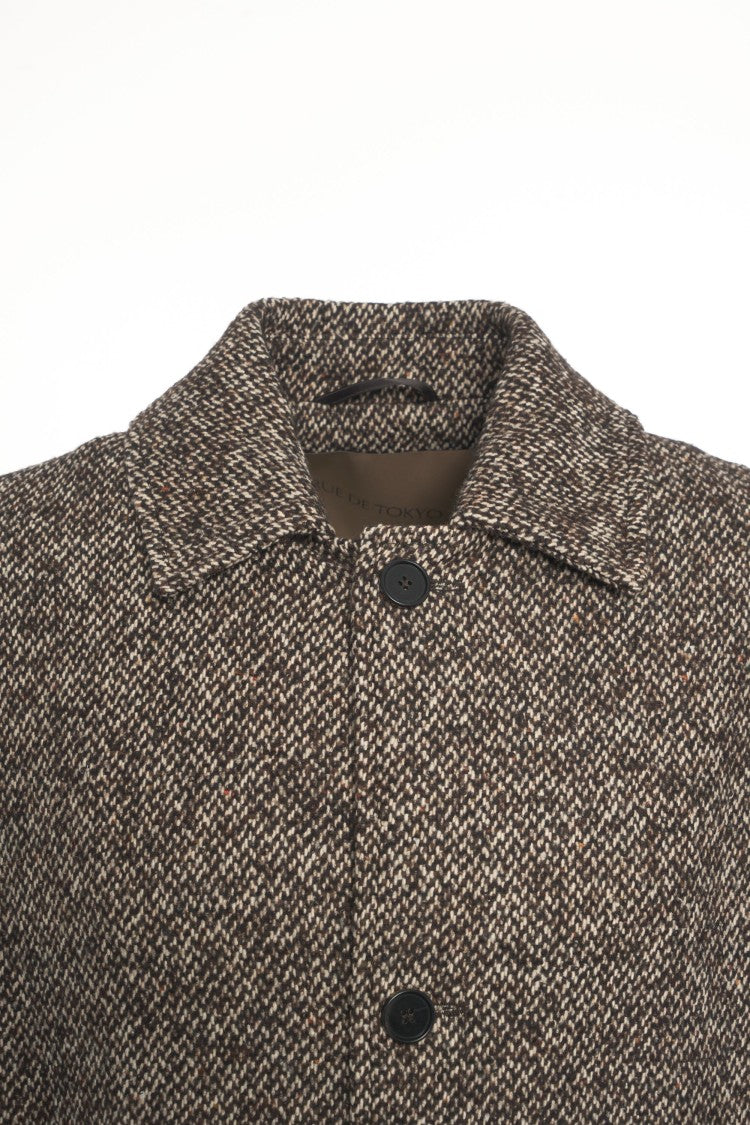 Rue De Tokyo Straight-Cut Melange Fabric 'Cass' Coat