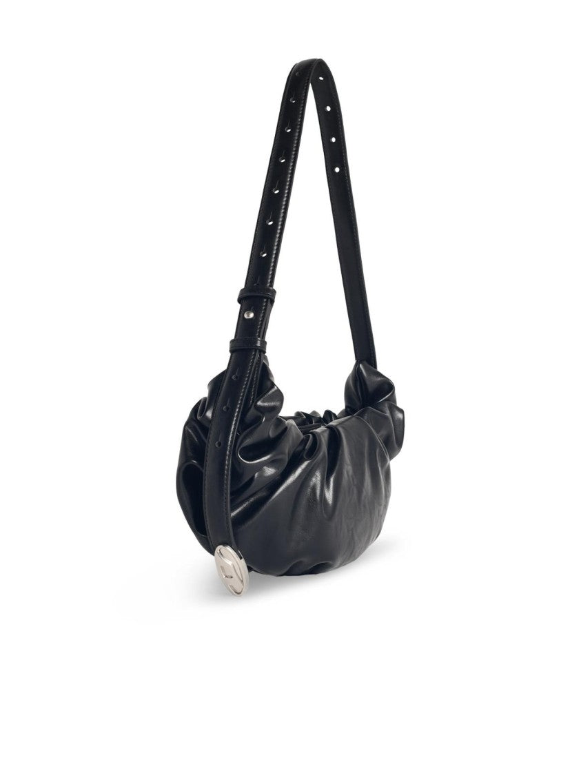 Diesel 'Grab' Black Leather Bag