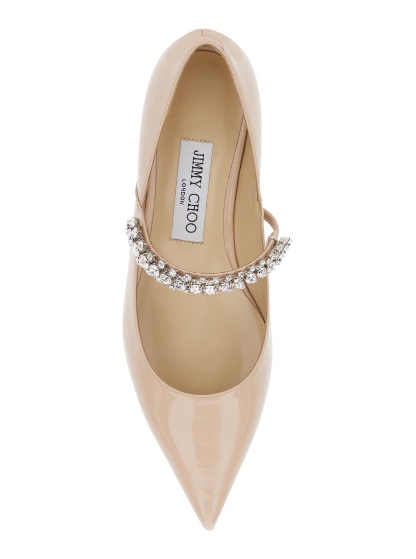 Jimmy Choo Pink Rhinestoned Ballet Shoes