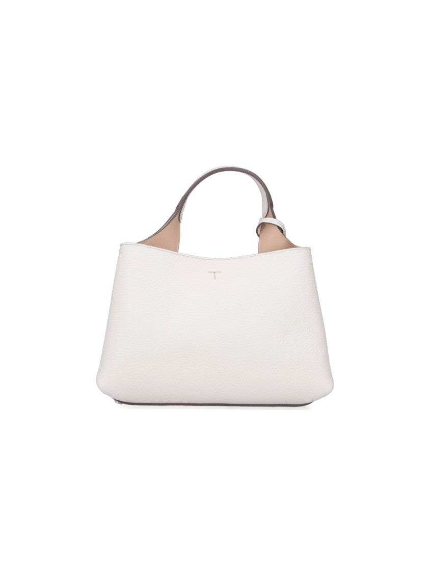 Tod's Structured Handbag With Adjustable Strap And Embossed Logo