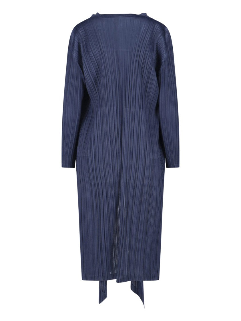 Pleats Please Navy Pleated Coat