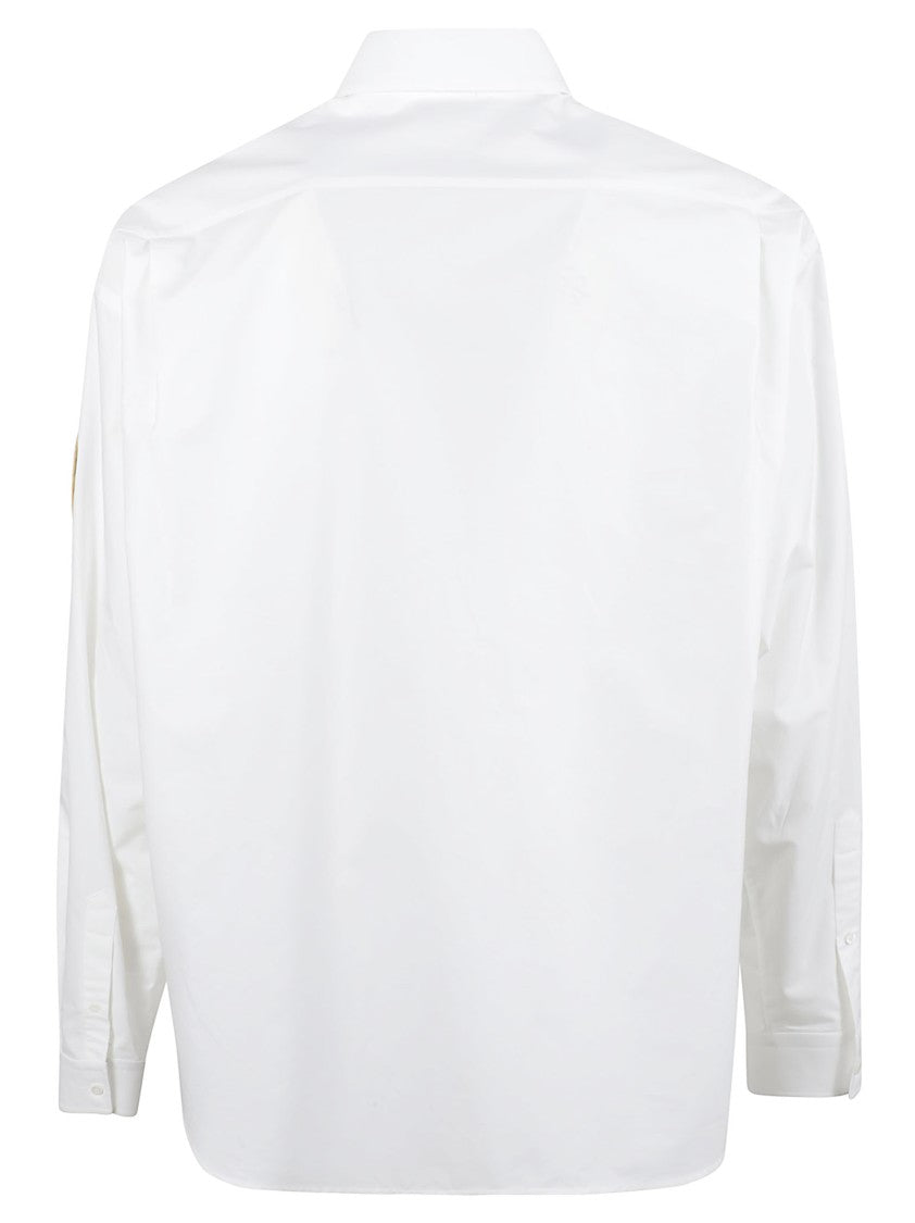 Balenciaga Button-Down Cotton Shirt With Logo Detailing
