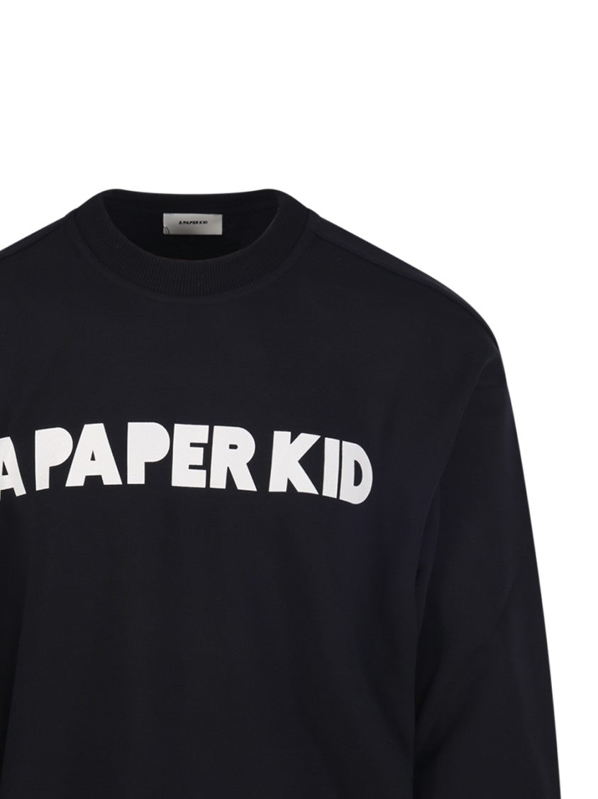 A Paper Kid Crew Neck Sweatshirt With Bold Lettering