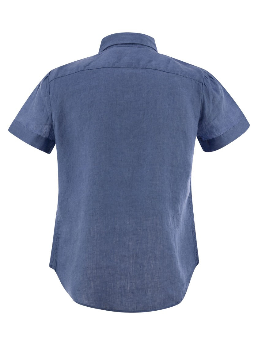 Polo Ralph Lauren Lightweight Linen Short-Sleeved Shirt With Embroidered Pony