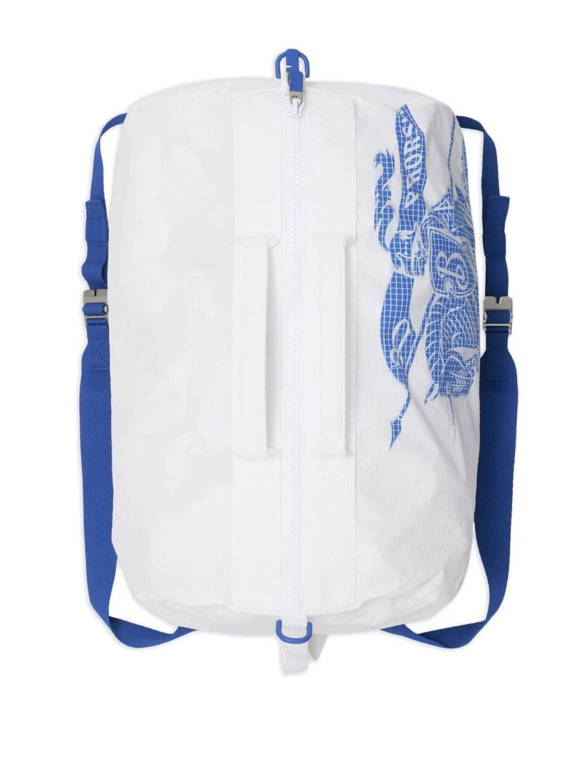 Burberry Versatile White Bag With Graphic Print