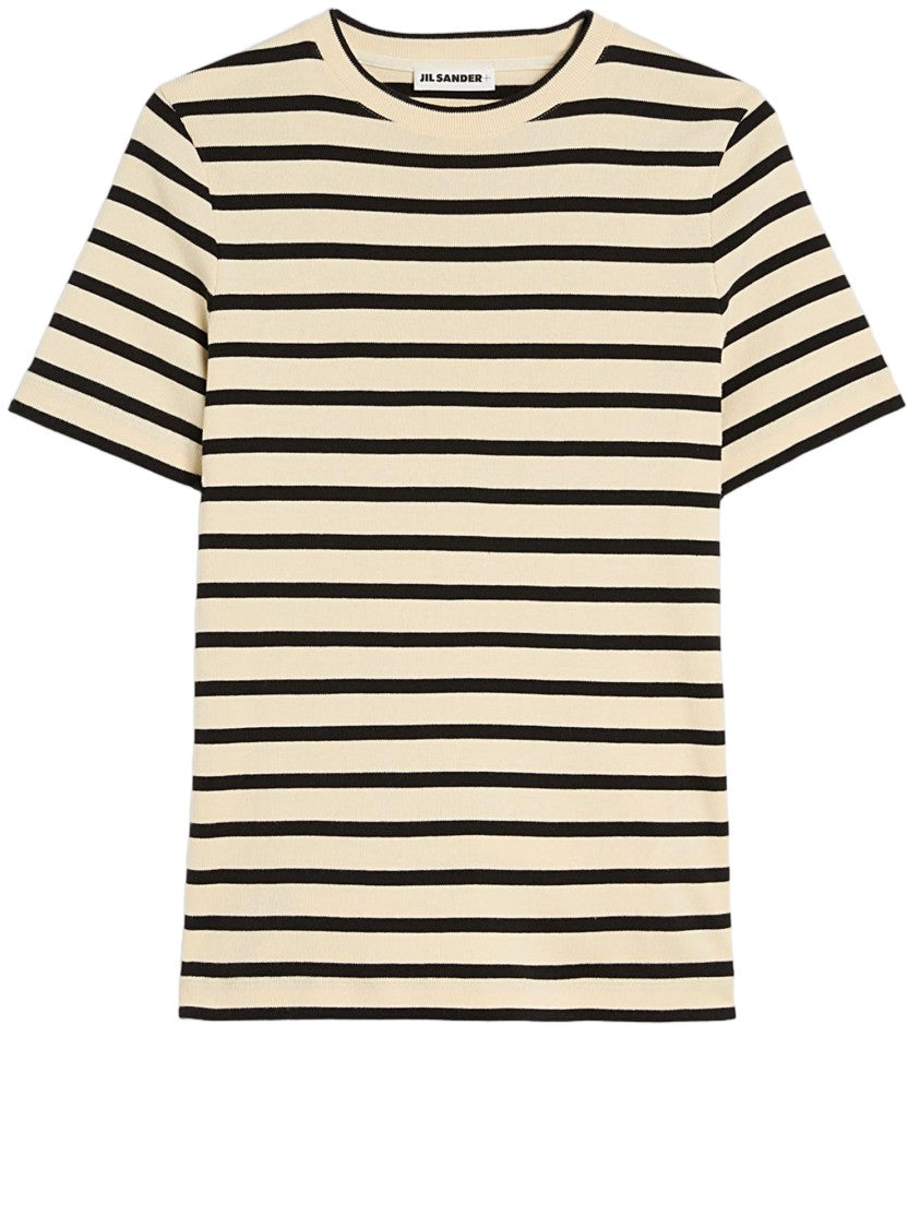 Jil Sander Multicolor Striped Cotton T-Shirt