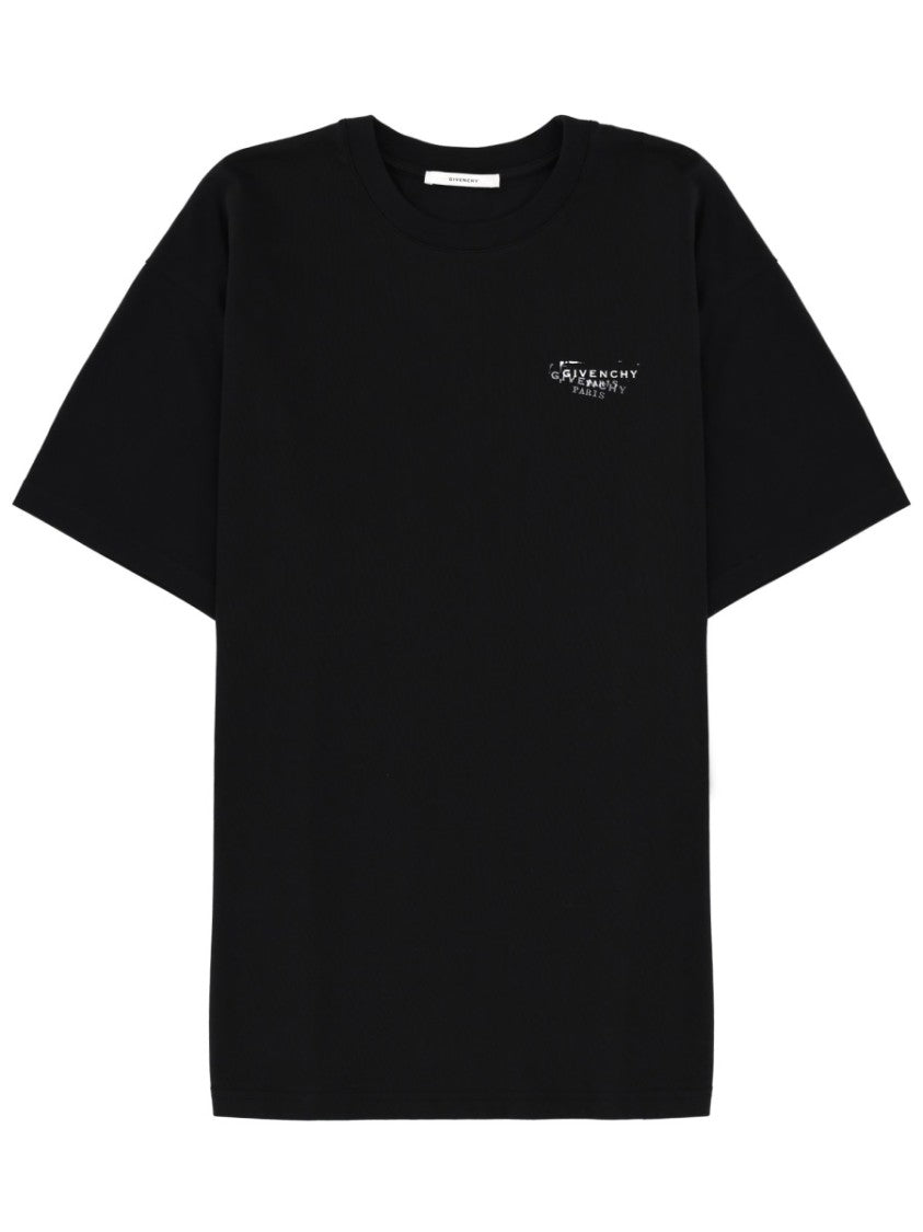 Givenchy Black Short-Sleeve Signature Logo T-Shirt