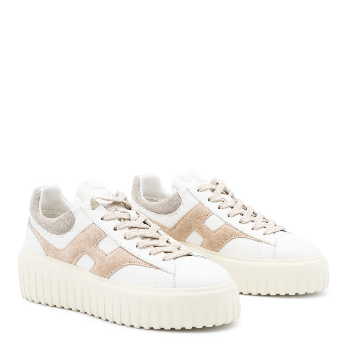 Hogan Chunky Platform Sneakers With Beige Suede Accents