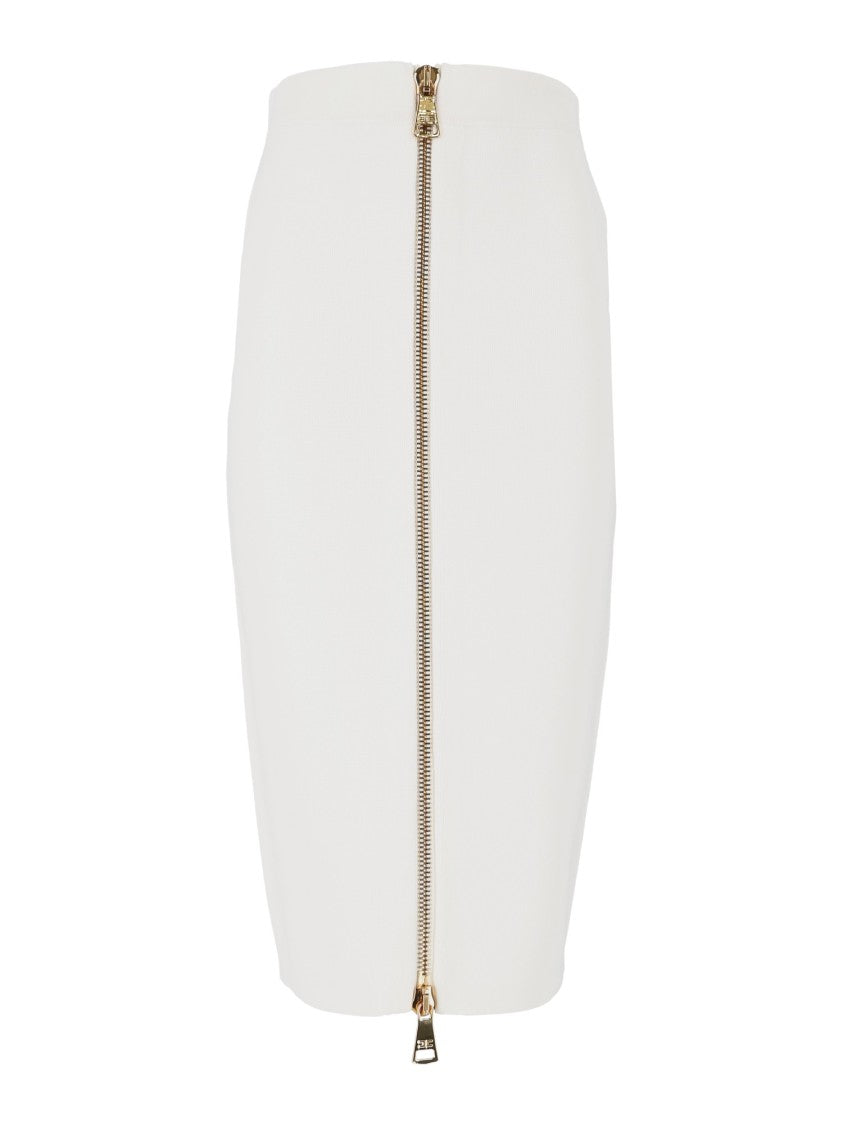 Elisabetta Franchi Knee-Length Zipper Fitted Mini Skirt