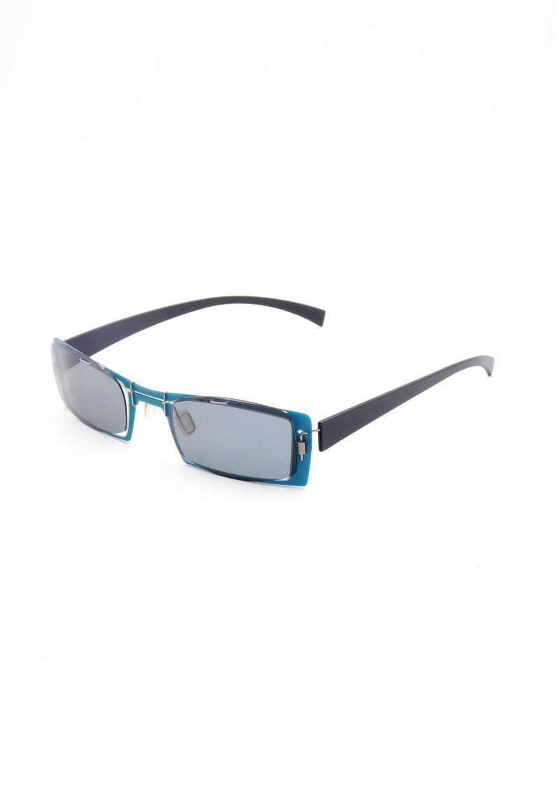 Markus Rectangular Sunglasses With Striking Blue And Black Contrast