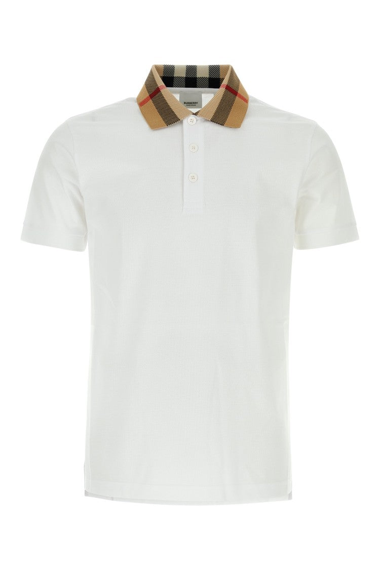 Burberry White Piquet Polo Shirt